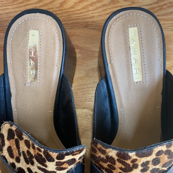 Tahari mule animal print genuine calf leather - Picture 4 of 7